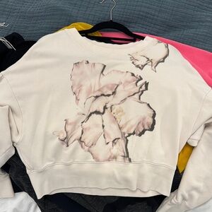 All saints Floral Print Cream Sweatshirt